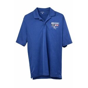 Antigua KC Royals 2014 World Series Polo Shirt Blue XL MLB Embroidered